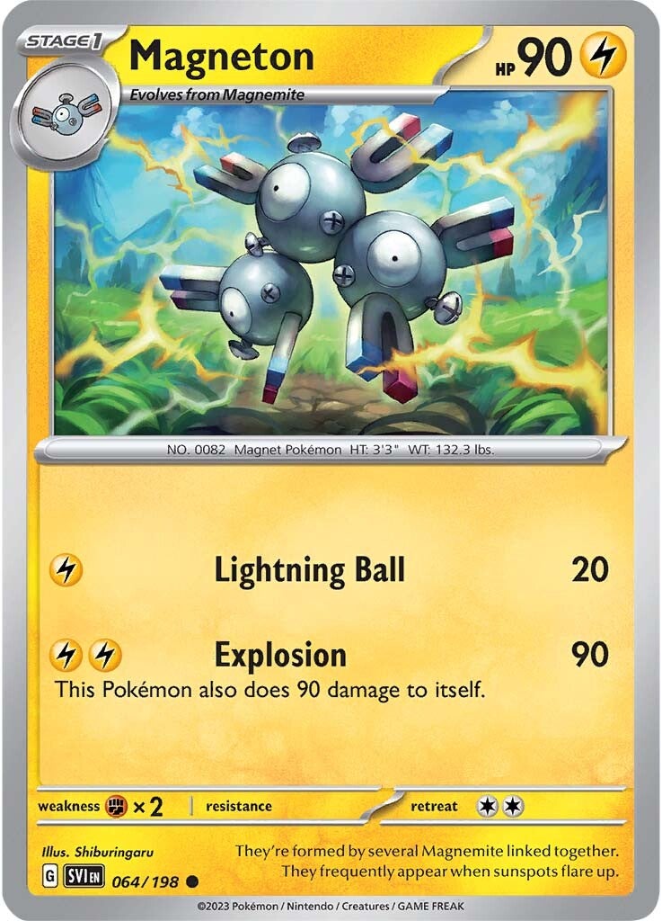 pokemon set with 198 cards Magneton (064/198) [Scarlet & Violet: Base Set] Grade:10 Gem Mint proof acrylic case and metal Preorder pickup for pokemon
