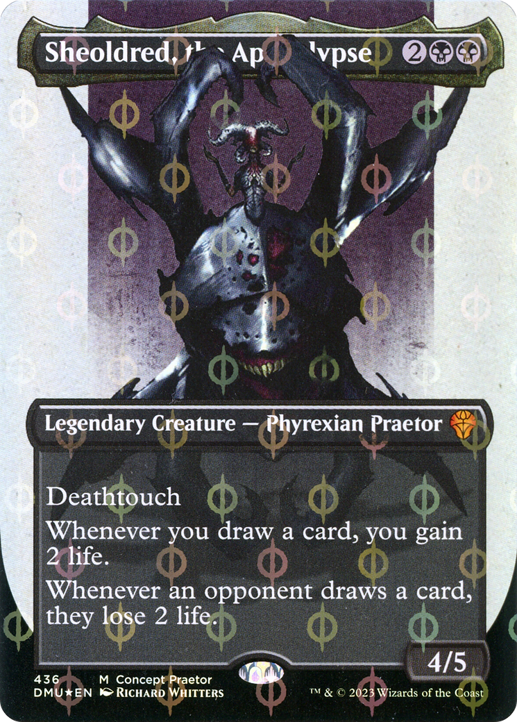 Sheoldred, the Apocalypse (Borderless Concept Praetors Step-and-Comple | Red Fox Gaming Sheoldred, the Apocalypse (Borderless Concept Praetors Step-and-Comple | Red Fox Gaming