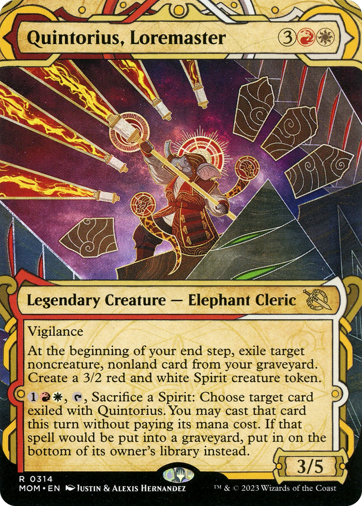 Quintorius, Loremaster (Showcase Planar Booster Fun) [March of the Mac