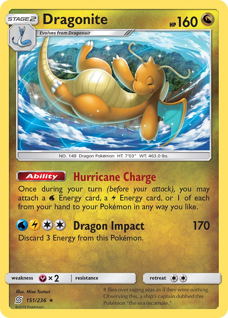 dragonite pokemon card sun and moon (151/236) (Cracked Ice Holo) (Theme Deck Exclusives) [Sun & Moon: Unified Minds] [1] Wing Attack (70) Variants:The Ruinous Powers MTG Reverse Damage - Tenth Edition