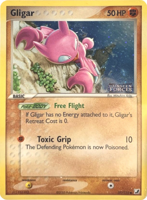 gligar pokemon card Uncommon Card Type Pokemon Trading Card Game Black