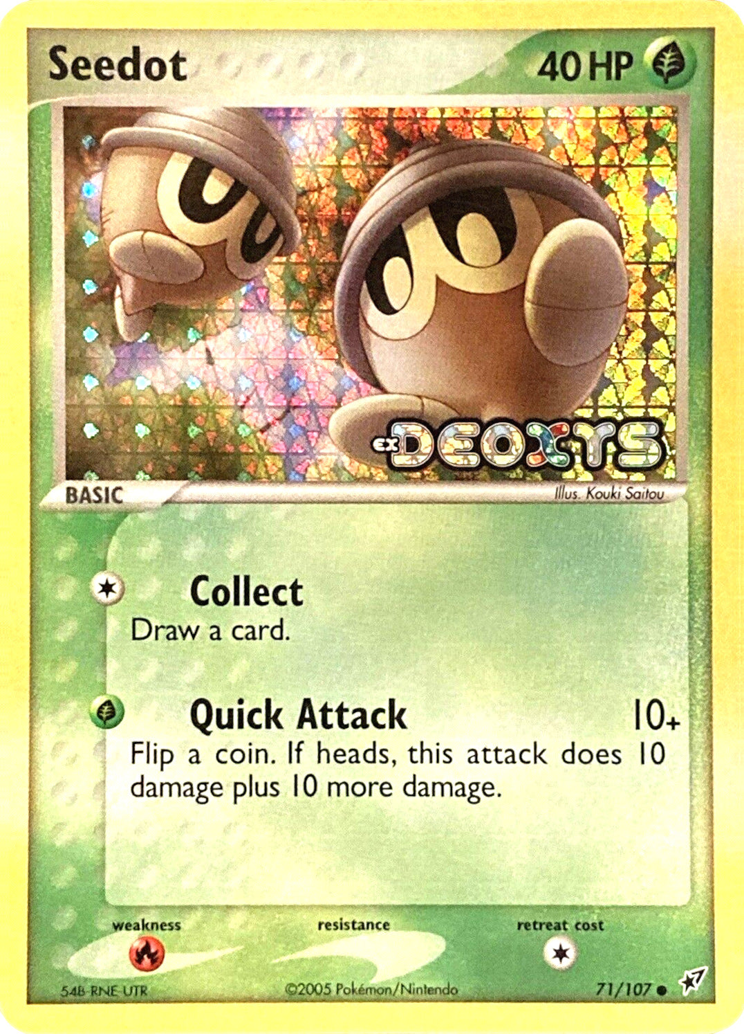 seedot pokemon card value Nuzleaf 49/100 - ex Sandstorm main image 1