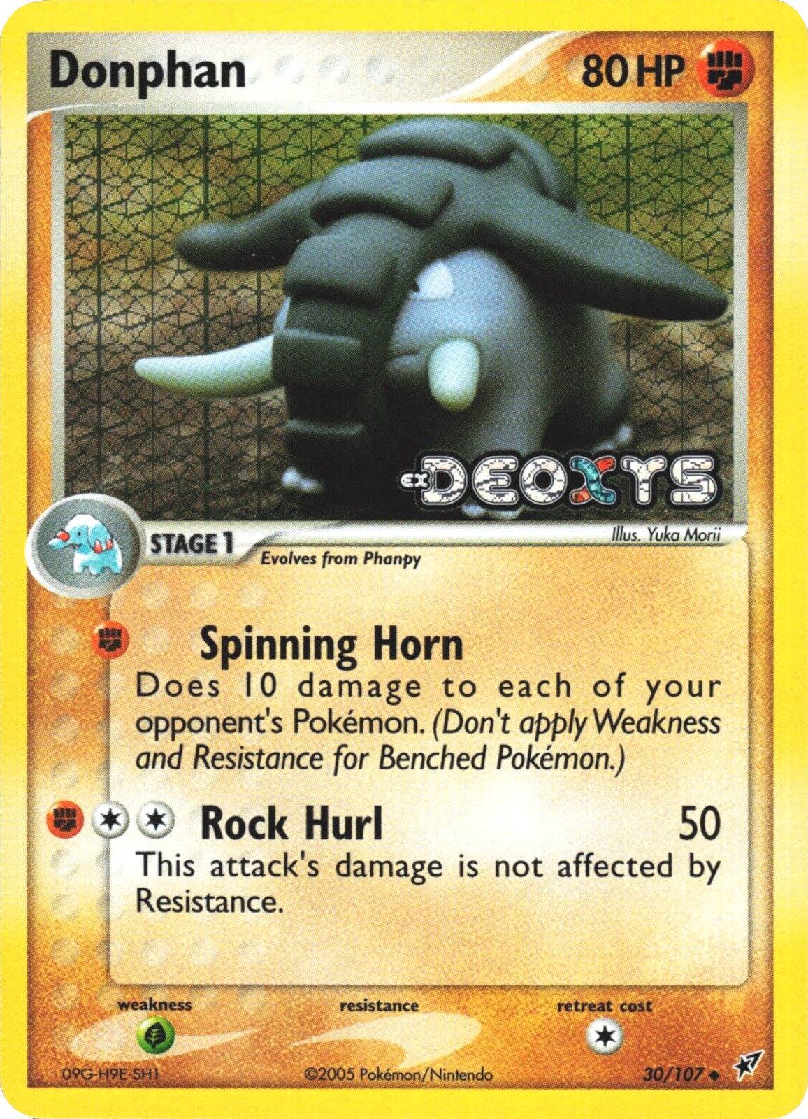 donphan pokemon card Donphan (30/107) (Stamped) [EX: Deoxys]