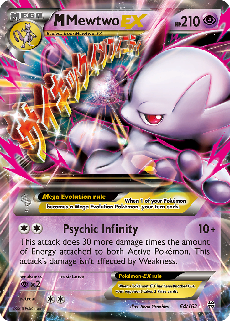 M Mewtwo EX - 64/162 BREAKThrough Ultra Rare Pokemon