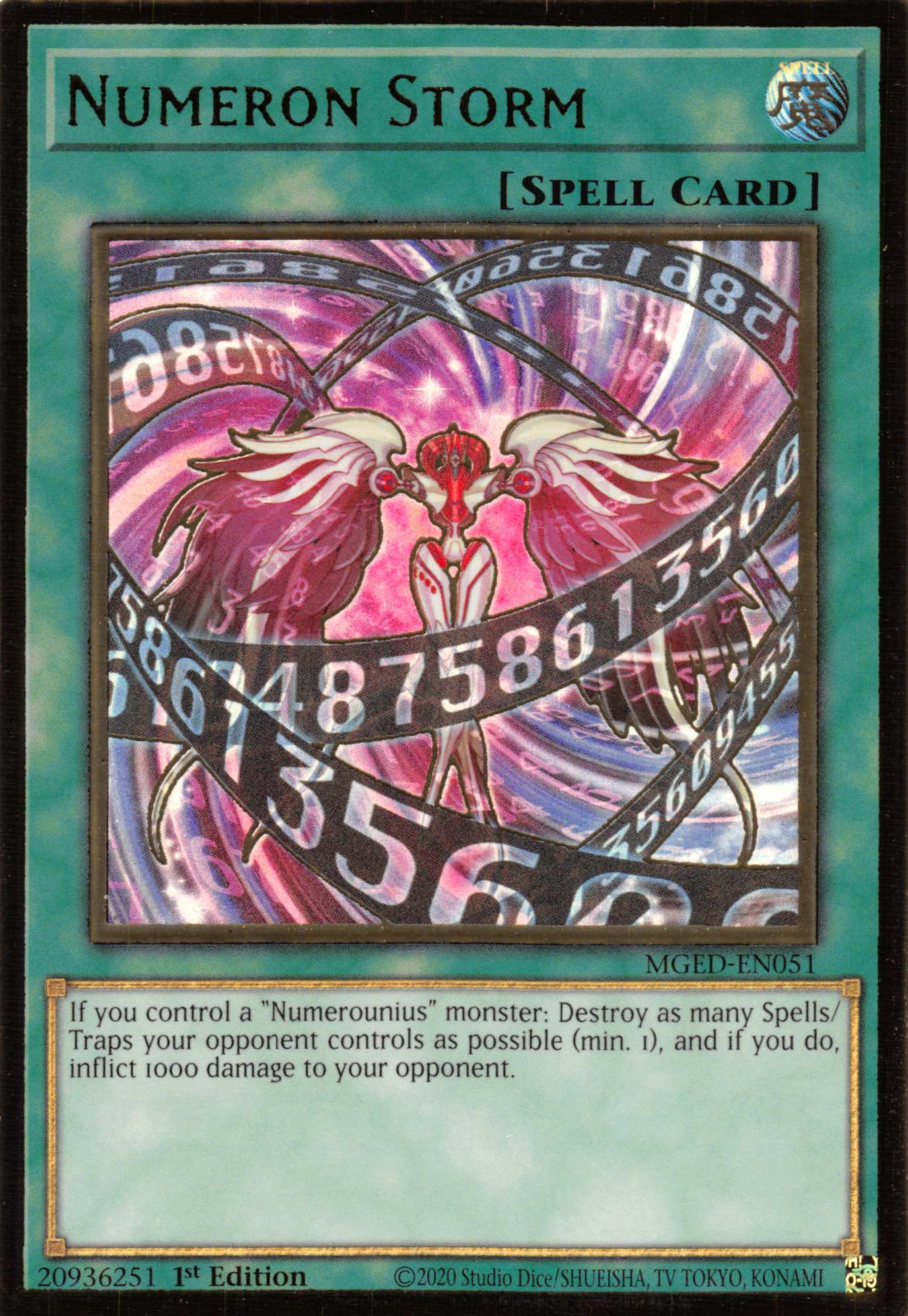 YuGiOh Maximum Gold: El Dorado Premium Gold Rare Numeron Storm MGED-EN051 YuGiOh Maximum Gold: El Dorado Premium Gold Rare Numeron Storm MGED-EN051