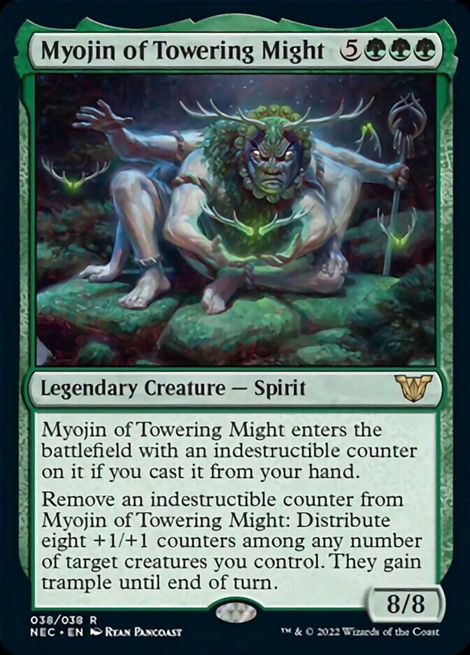 mtg neon dynasty best cards Myojin of Towering Might [Kamigawa: Neon Dynasty Commander]