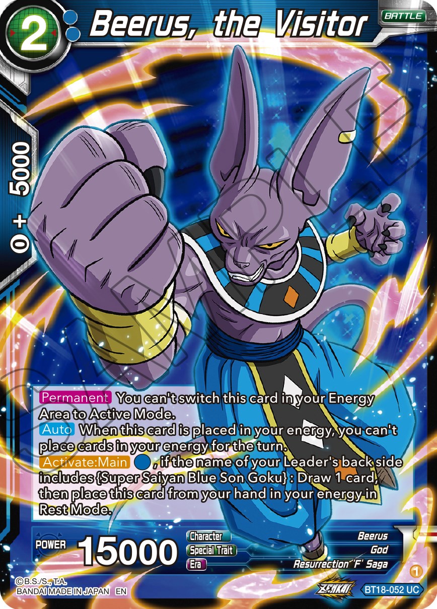 Beerus, the Visitor (BT18-052) [Dawn of the Z-Legends] | Red Fox Gaming