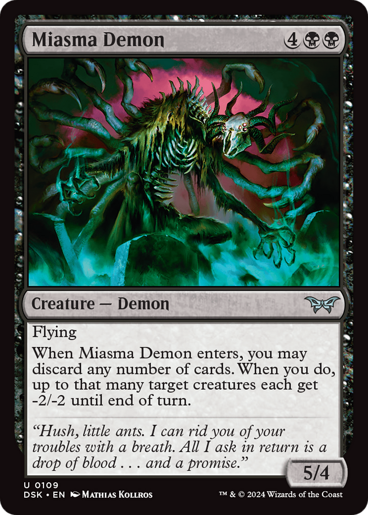 duskmourn cards mtg Miasma Demon [Duskmourn: House of Horror]