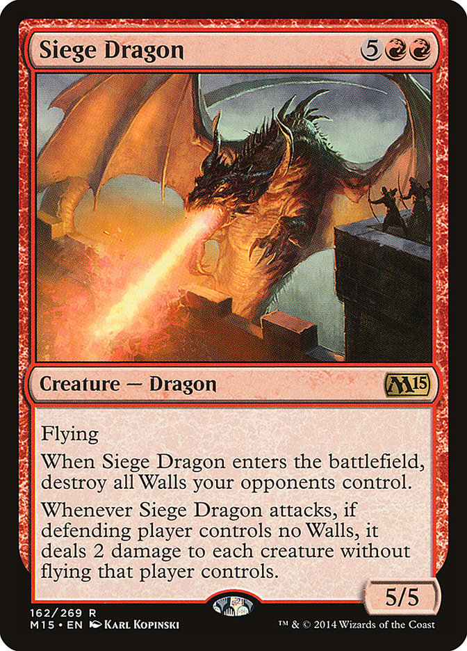 rare final fantasy trading cards Siege Dragon [Magic 2015]