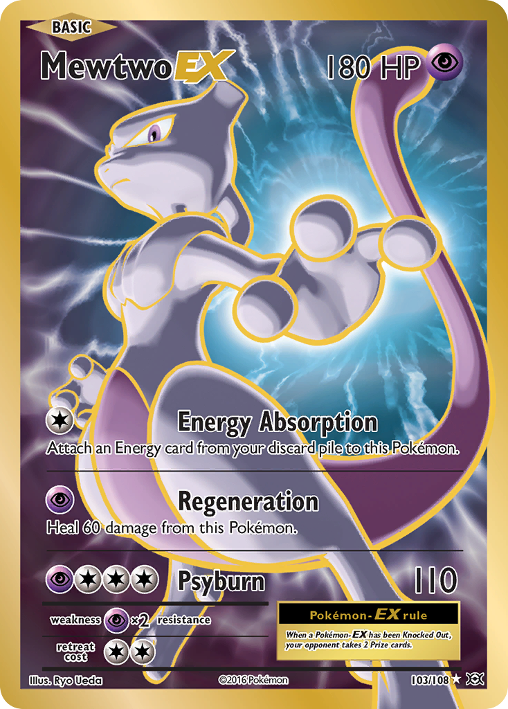 Mewtwo EX (103/108) [XY: Evolutions] Heavily Played Holofoil