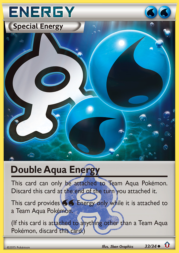 pokemon cards double crisis Double Aqua Energy (33/34) [XY: Double Crisis]