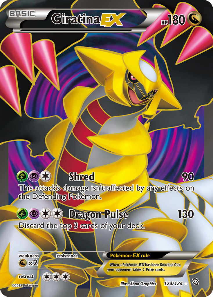 giratina rare card Giratina EX (124/124) [Black & White: Dragons Exalted]