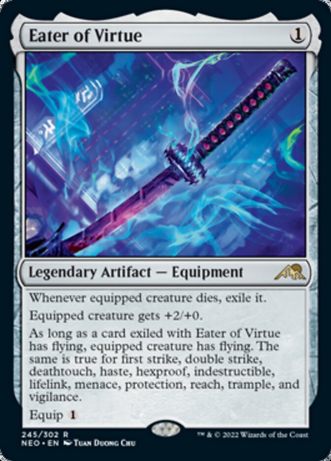 kamigawa neon dynasty rare cards Eater of Virtue (foil)