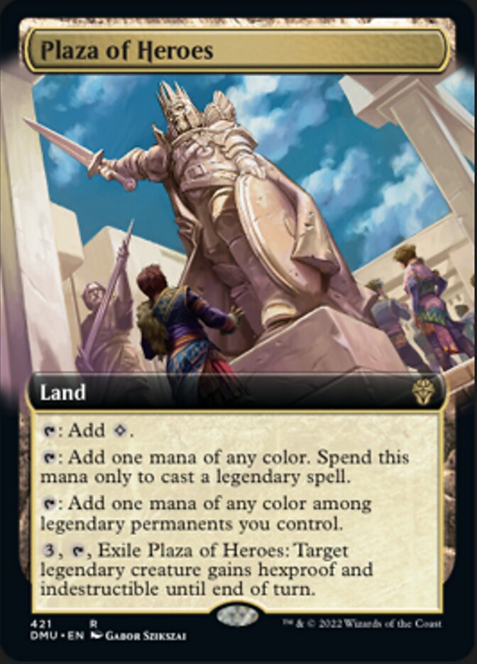 dominaria rare cards Plaza of Heroes (Extended Art) [Dominaria United]