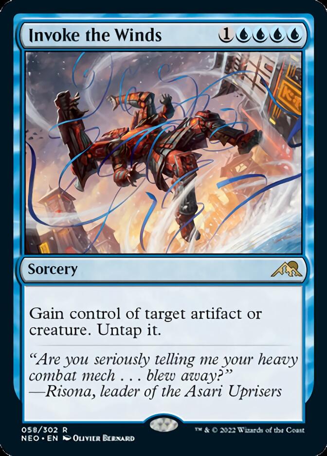 neon dynasty rare cards Invoke the Winds [Kamigawa: Neon Dynasty]