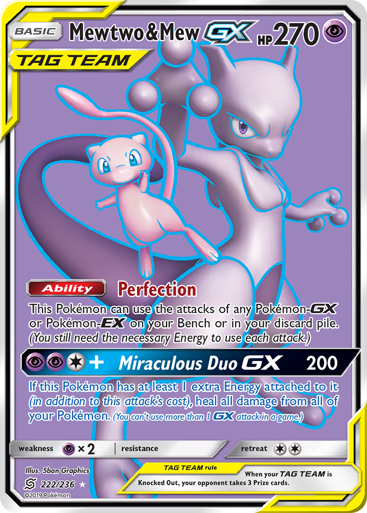 what pokemon set has 236 cards Mewtwo & Mew GX (222/236) [Sun & Moon: Unified Minds] 2006 World Championships (TCG) Pack Options:Mewtwo Y Hex Shapes®