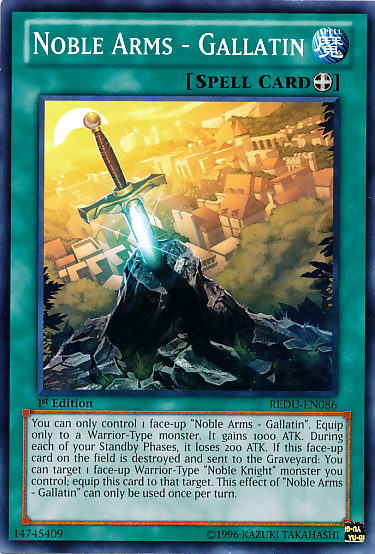 yugioh warrior equip deck Noble Arms - Gallatin [REDU-EN086] Common