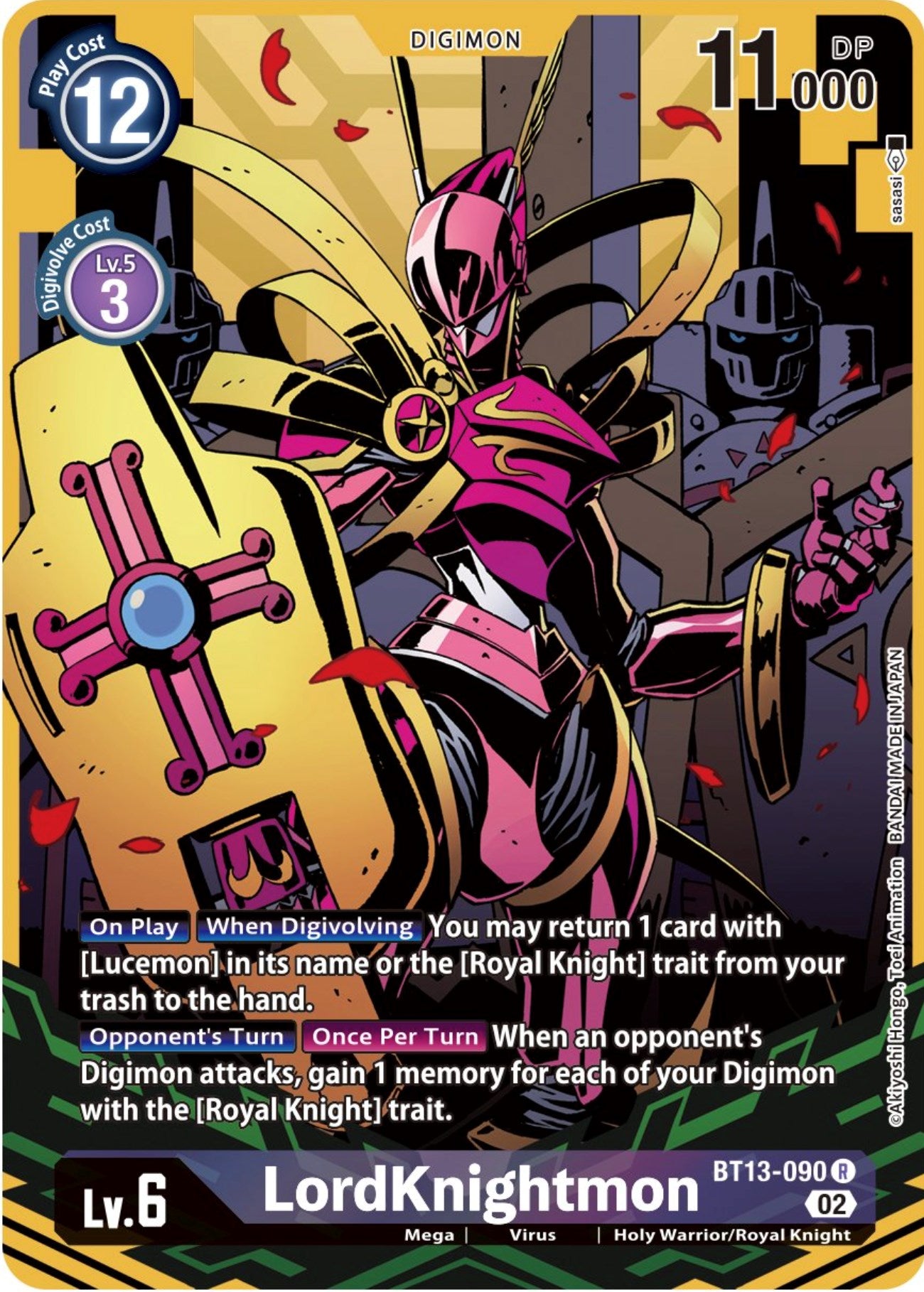 digimon royal knights card set LordKnightmon [BT13-090] (Alternate Art) [Versus Booster Option:Booster Pack Spiritomb 089/172 - NM and will be highly games