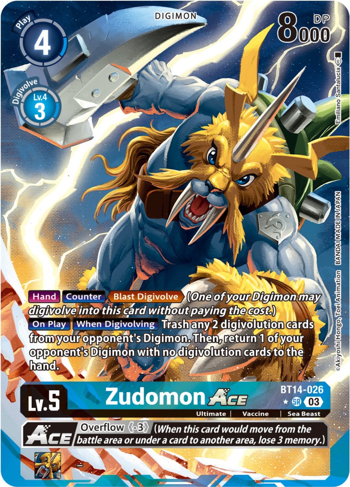 Zudomon Ace [BT14-026](Alternate Art) [Blast Ace] | Red Fox Gaming