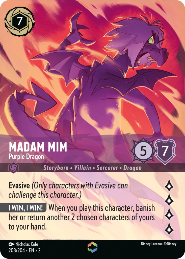 マダム・ミム 紫の竜[DL_RotF_208/204_Enchanted] Madam Mim - Purple Dragon (Enchanted) (208/204) [Rise of the