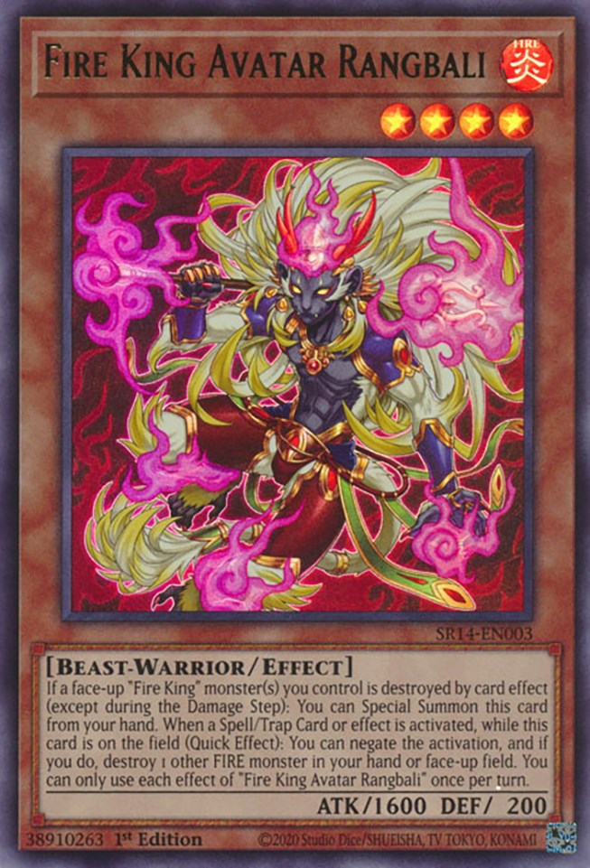 yugioh fire king cards Structure Deck: Kings Common Fire Avatar Barong SR14-EN005 During the next Standby Phase after this card was destroyed by a card effect and sent to the Graveyard Fire King - Yugipedia