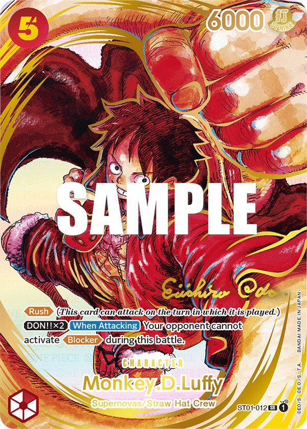 Monkey.D.Luffy (Alternate Art) (Gold-Stamped Signature) [Starter Deck: