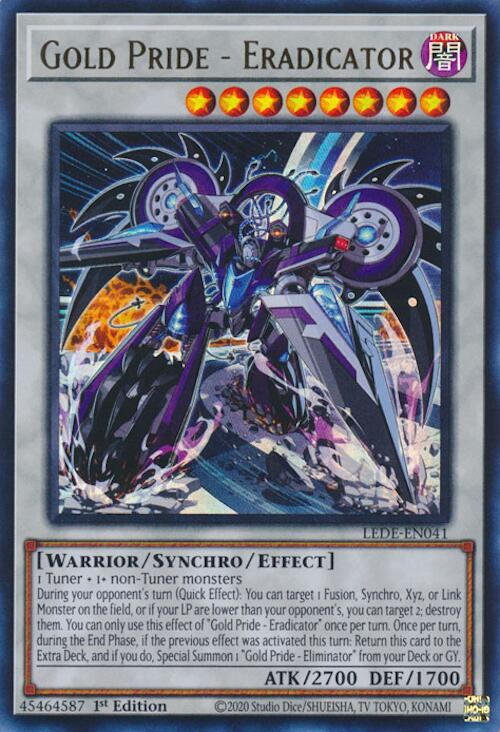 yugioh gold pride cards YuGiOh Trading Card Game Legacy of Destruction Ultra Rare Gold Pride
