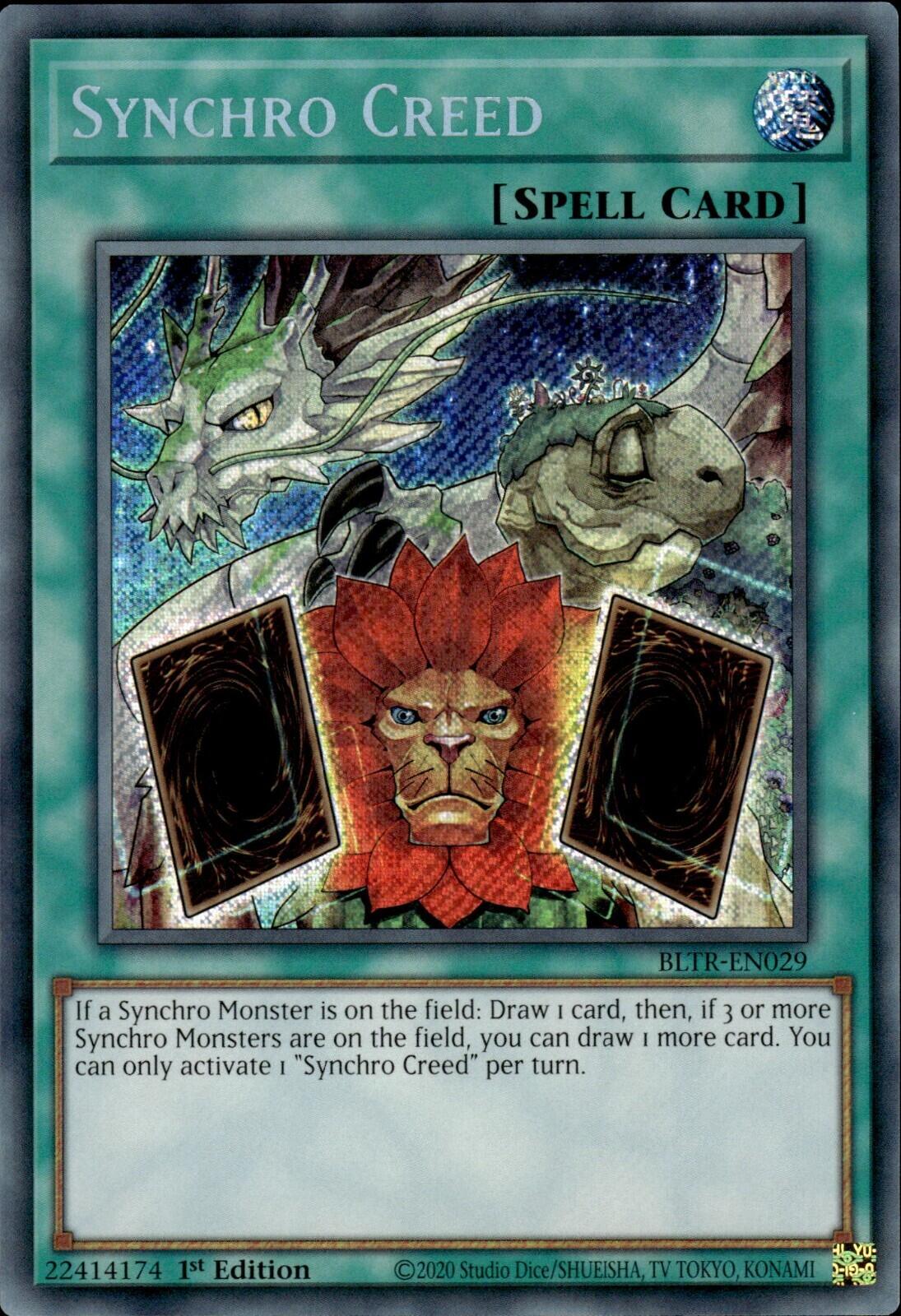 card rare reviews YuGiOh Trading Card Game Battles of Legend: Terminal Revenge Secret Rare Synchro Creed BLTR-EN029
