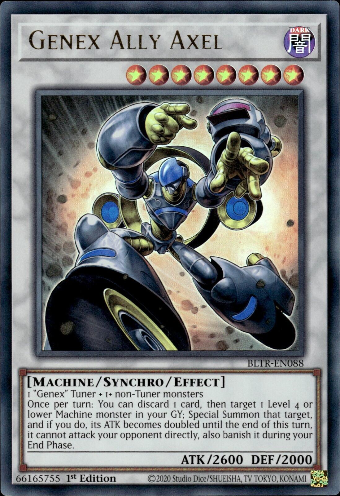 yugioh new genex cards YuGiOh Trading Card Game Battles of Legend: Terminal Revenge Ultra Rare Genex Ally Axel BLTR-EN088