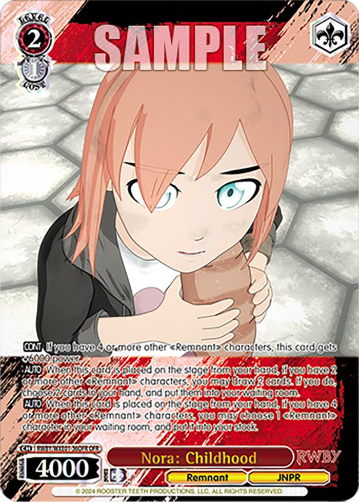 rwby card sleeves Nora: Childhood (RWBY/WXE01-36OFR OFR) [RWBY: Premium Booster]