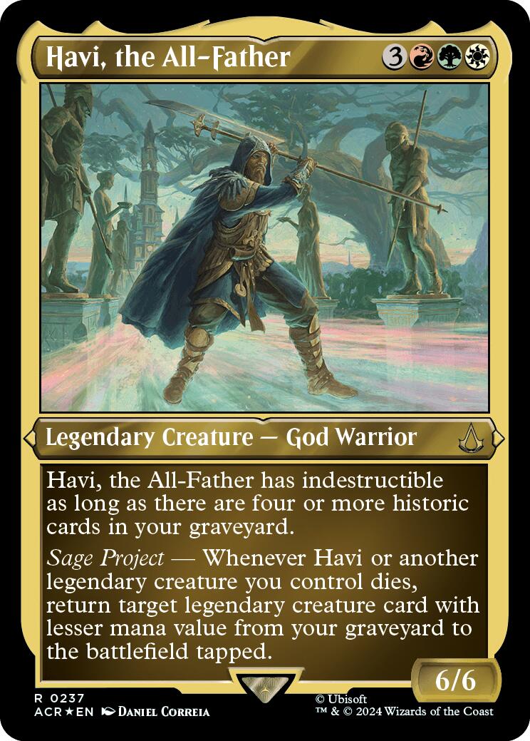 foil etched cards mtg Havi, the All-Father (Foil Etched) [Assassin's Creed]