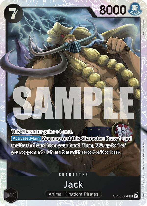 One Piece Trading Card Game Two Legends Super Rare Jack OP08-084