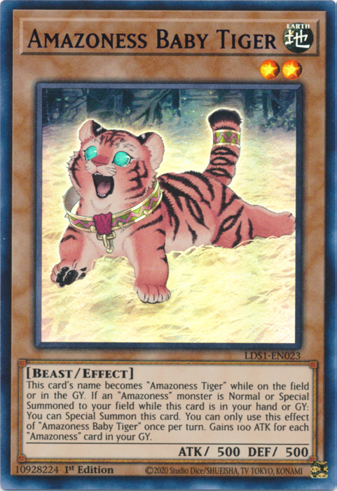 yugioh cards amazoness Amazoness Baby Tiger (Blue) [LDS1-EN023] Ultra Rare