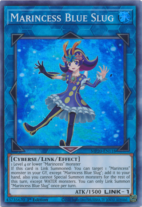 can link monsters attack Marincess Blue Slug [MP20-EN118] Super Rare