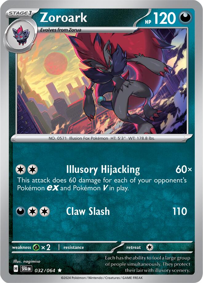 Zoroark 032 - Holofoil SV Shrouded Fable