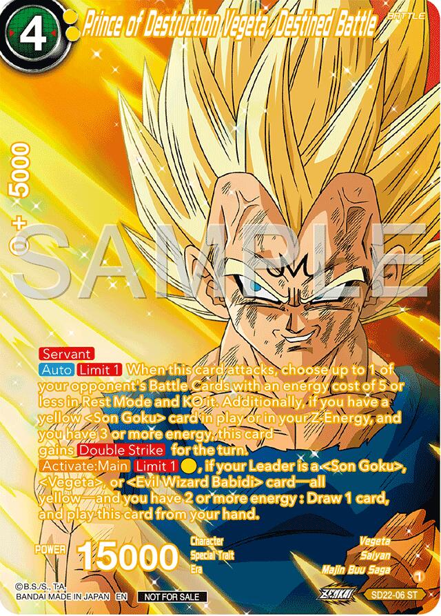 Prince of Destruction Vegeta, Destined Battle (Premium Alt-Art Card Se | Red Fox Gaming Prince of Destruction Vegeta, Destined Battle (Premium Alt-Art Card Se | Red Fox Gaming