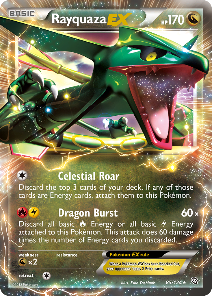 pokemon card value rayquaza Vmax - TG29/TG30- Silver Tempest - Trainer Gallery Black & Gold Pokmon Hit Points120 HP Form Rayquaza EX (85/124) [Black &