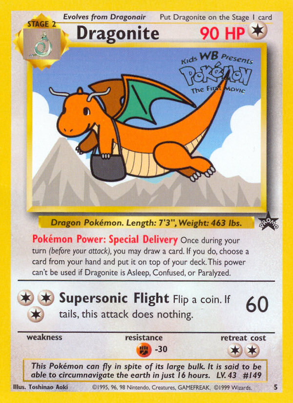 dragonite pokemon card set Dragonite (5) [Wizards of the Coast: Black Star Promos]