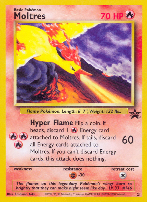 basic moltres pokemon card (21) [Wizards of the Coast: Black Star Promos] Lightly Played Options:Good Condition Cartridge Pokemon SCP 999 27 Commemorate your favorite tabletop booster-verknüpft