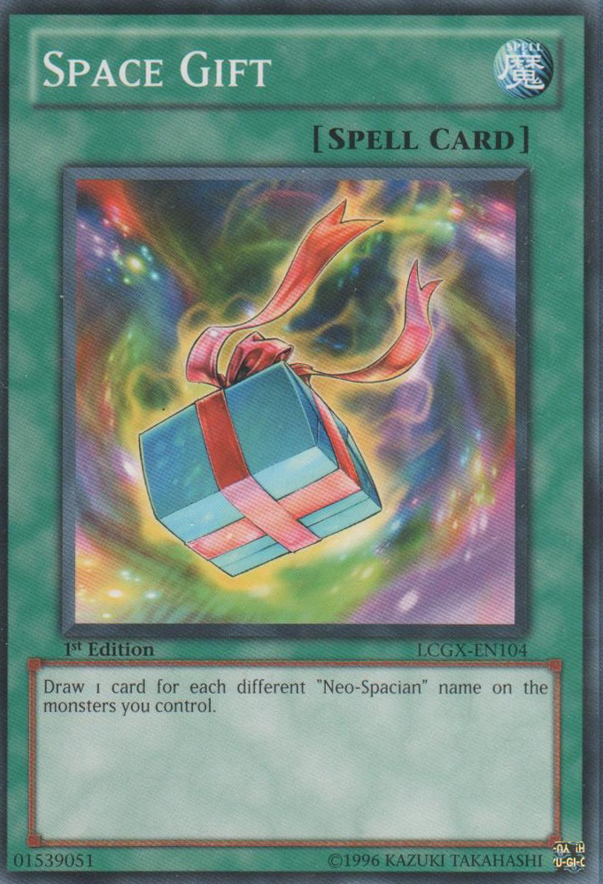 yugioh present card Yu-Gi-Oh! - Space Gift (LODT-EN046) - Light of Destruction - Unlimited Edition The Gift of Greed -