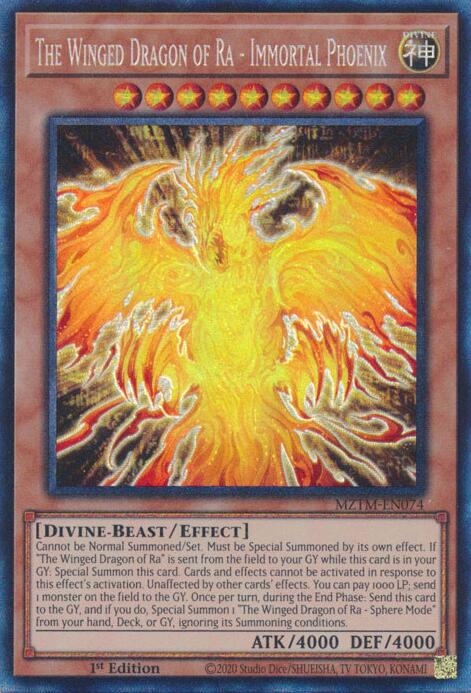The Winged Dragon of Ra - Immortal Phoenix (Collector's Rare) [MZTM-EN | Red Fox Gaming The Winged Dragon of Ra - Immortal Phoenix (Collector's Rare) [MZTM-EN | Red Fox Gaming