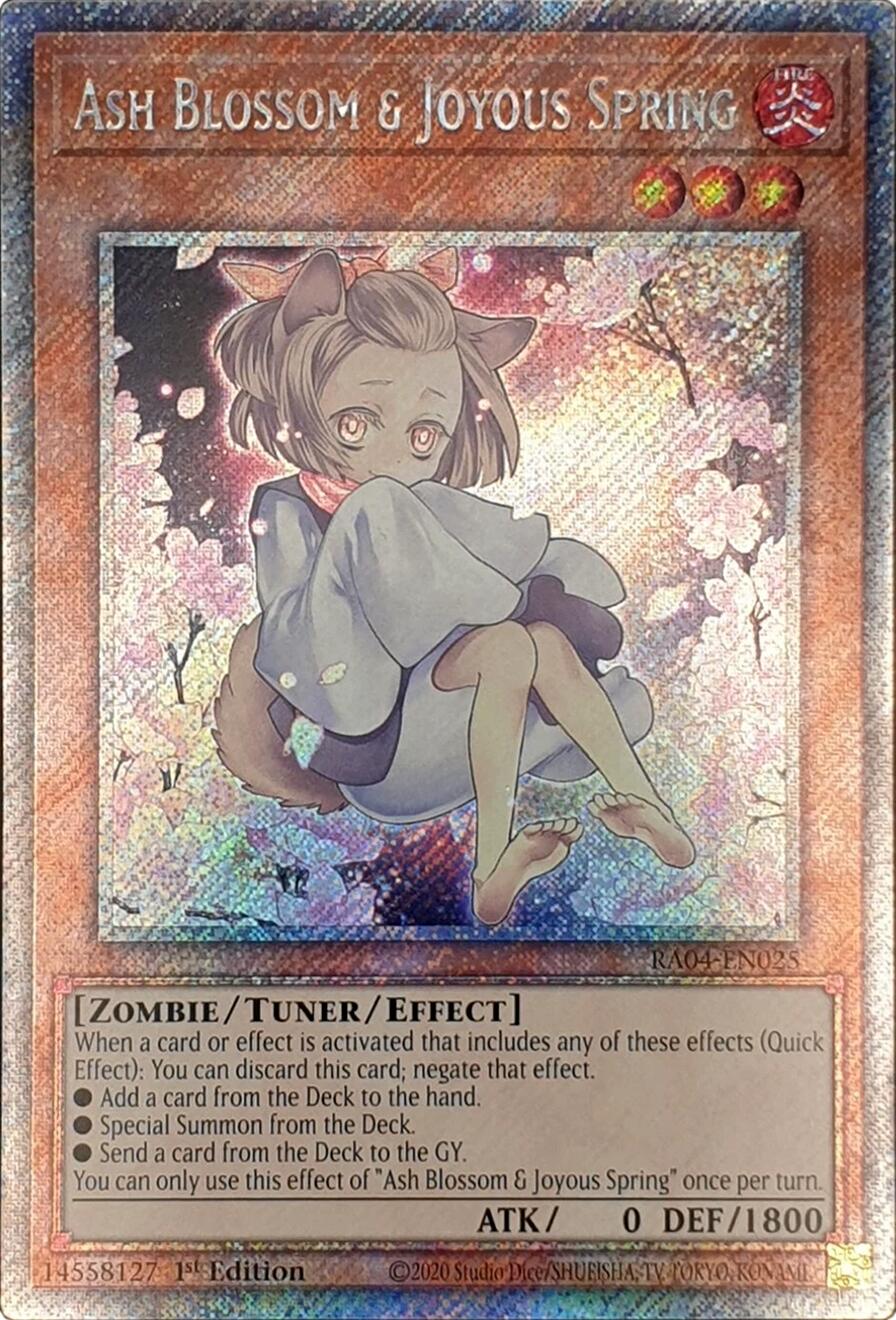 Ash Blossom & Joyous Spring (Alternate Art) [RA04-EN025] Platinum