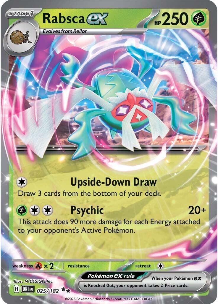 scarlet and violet destined rivals rare cards Rabsca ex (025/182) [Scarlet & Violet: Destined Rivals]