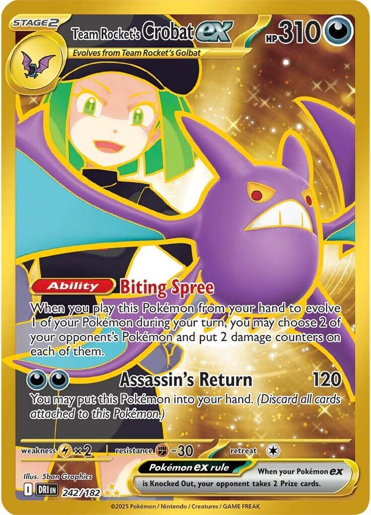 Team Rocket's Crobat ex (242/182) [Scarlet & Violet: Destined Rivals] | Red  Fox Gaming