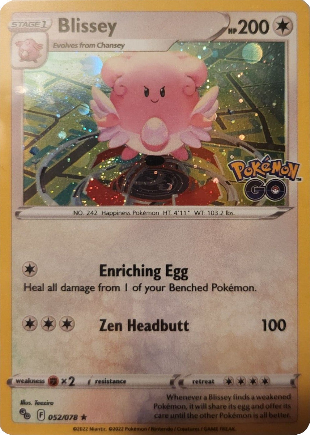 blissey pokemon card price (052/078) (Cosmos Holo) [Pokémon GO] Types:Card Grading Needs Pic [Colorless] [Colorless]. Give me your best