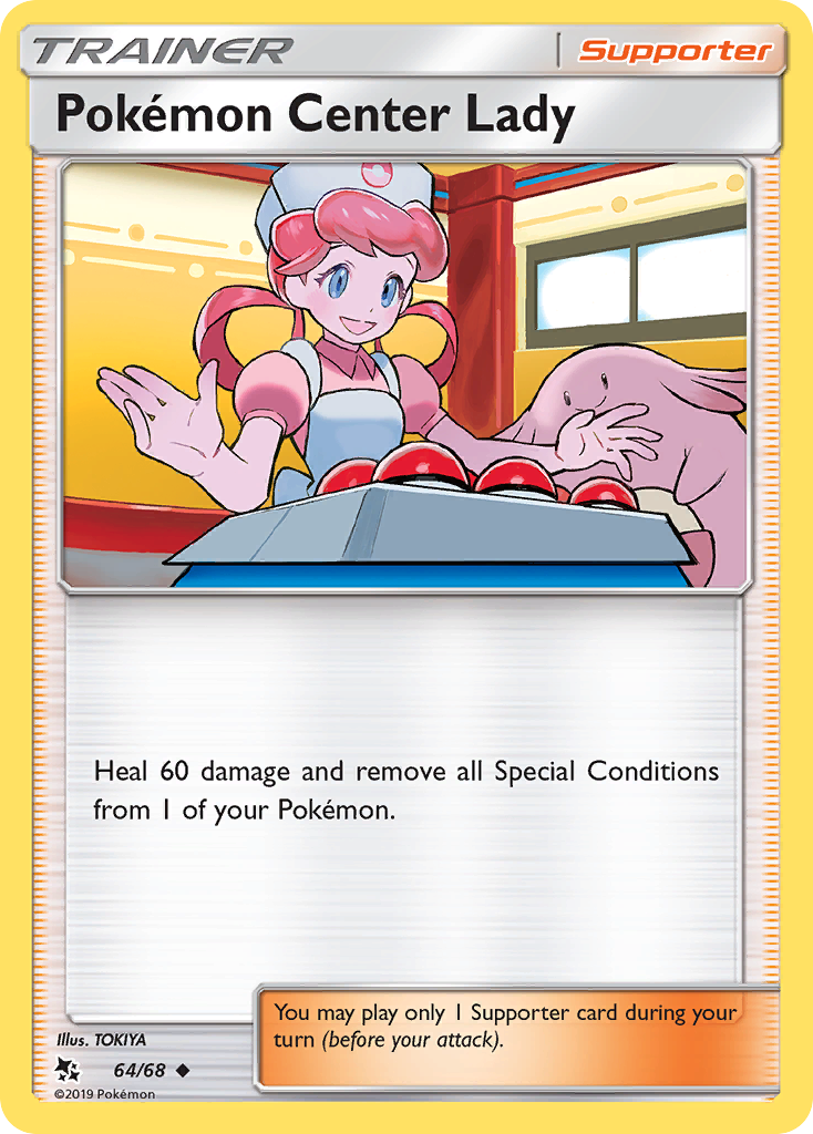 pokemon center pokemon cards Pokemon Center Lady (64/68) [Sun & Moon: Hidden Fates]