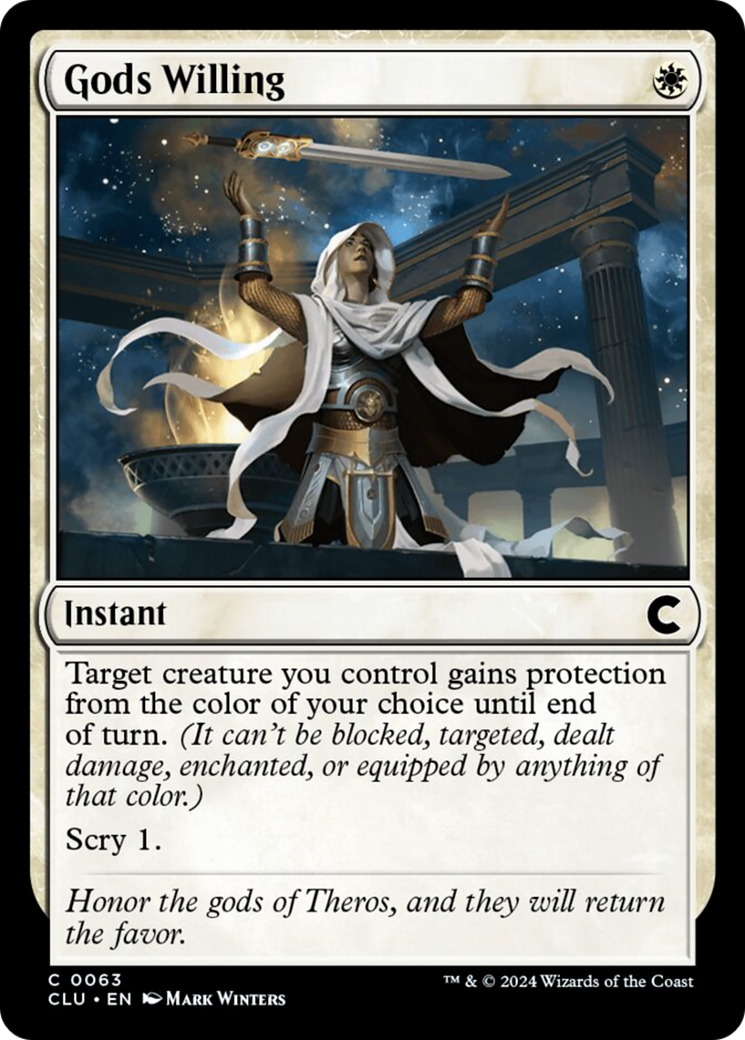 mtg ravnica clue cards Gods Willing [Ravnica: Clue Edition]