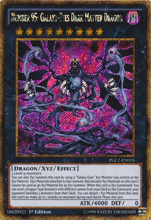 Yu-Gi-Oh! - Number 95: Galaxy-Eyes Dark Matter Dragon (PGL2-EN015) - Premium Gold: Return of the Bling - 1st Edition - Gold Secret Rare Yu-Gi-Oh! - Number 95: Galaxy-Eyes Dark Matter Dragon (PGL2-EN015) - Premium Gold: Return of the Bling - 1st Edition - Gold Secret Rare