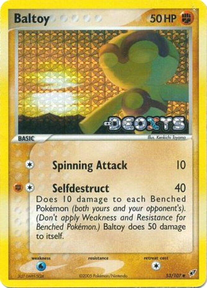 baltoy pokemon card Baltoy (53/107) (Stamped) [EX: Deoxys]