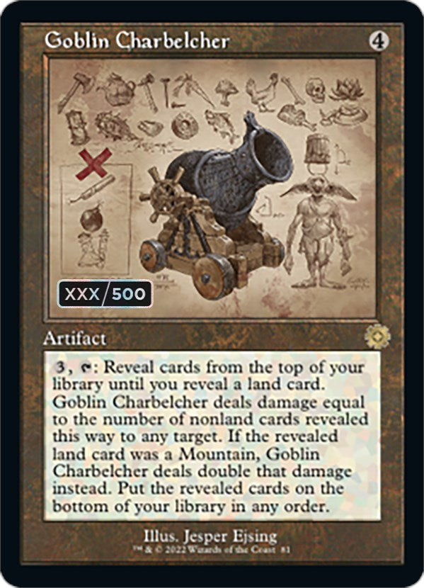 Goblin Charbelcher (Retro Schematic) (Serialized) [The Brothers' War R Goblin Charbelcher (Retro Schematic) (Serialized) [The Brothers' War R